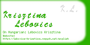 krisztina lebovics business card